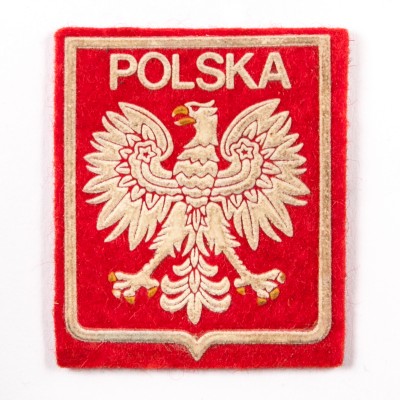 Naszywka z godłem Polskiej Rzeczypospolitej Ludowej, filc, II poł. XX w.